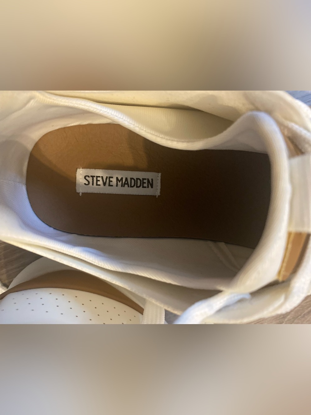 Steve Madden P-Razer White Sneaker Lace Up Lightweight Perforated Men's Size 11 - Picture 7 of 7